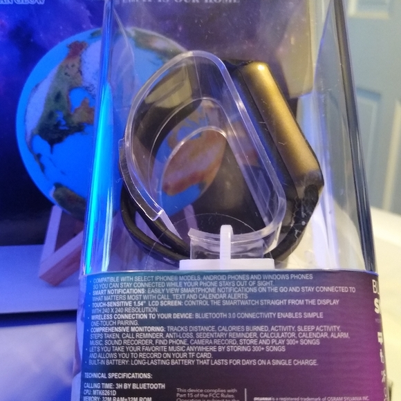 Sylvania Accessories Smart Watch Lighted With World Globe Ntw